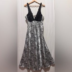 Flora Black and White Leopard Print Dress